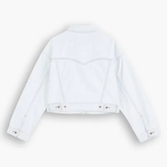 NWT Levi's SilverTab Light Wash Home Sweet Home Cropped Trucker Jacket M - Picture 4 of 6